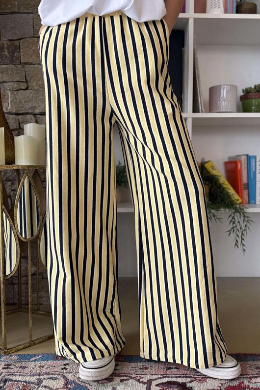Marlowe Stripe Wide Leg Lounge Trouser Lemonade